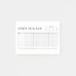 Study Tracker | Monat | 31 Tage | Thema | Fortschr Post-it Klebezettel