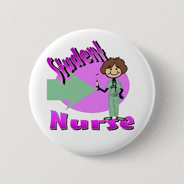 Stuedent Krankenschwester Button (Vorderseite)