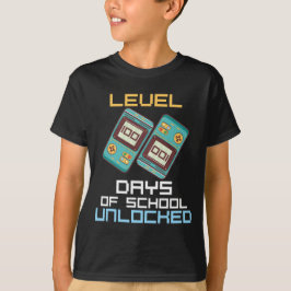 Stufe 100 des coolen Gamer-Jungen in der Schule T-Shirt