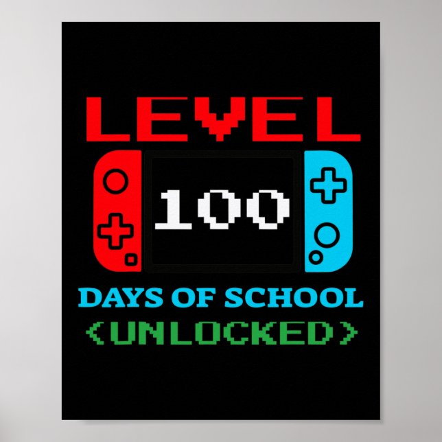 Stufe 100 Tage der Schule entsperrt 3 Poster (Vorne)