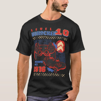 Stufe 10 Freigeschaltet Großartig Seit 2016 10. T-Shirt