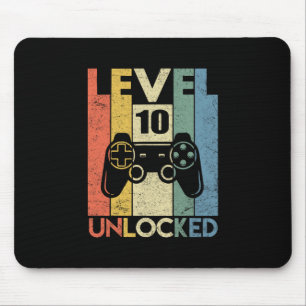 Stufe 10 freigeschaltet Lustiges Videospieler 10. Mousepad