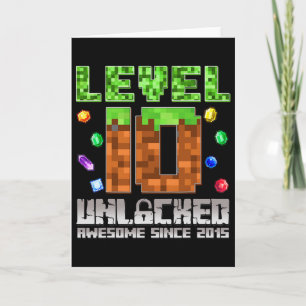 Stufe 10 Phantastisch seit 2015 10 Pixel Ga Karte