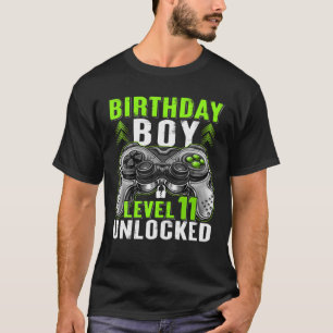 Stufe 11 Entsperrter Geburtstagskind 11 Jahre Jung T-Shirt