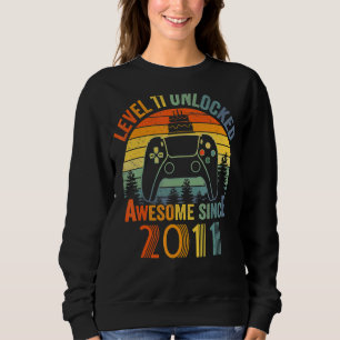 Stufe 11 Entsperrter Video-Gamer 11 Jahre alt 11 B Sweatshirt