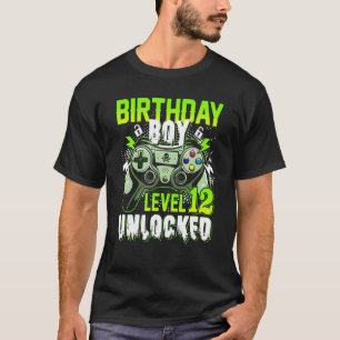 Stufe 12 Entsperrte 12. Junge Geburtstag T-Shirt
