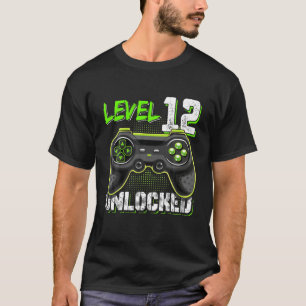 Stufe 12 Ungesperrte Kinder am Geburtstag 12. Vide T-Shirt