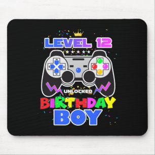 Stufe 12 Unverriegelter Geburtstag Junge 12. Gebur Mousepad