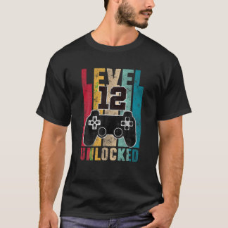 Stufe 12 Unverschlossene 12-jährige Gamer 12. Gebu T-Shirt