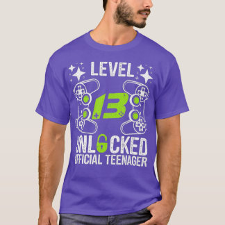 Stufe 13 Entsperrte 13. Video Geburtstagsgeschenk  T-Shirt