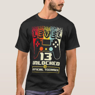 Stufe 13 Entsperrte 13. Video Geburtstagsgeschenk T-Shirt