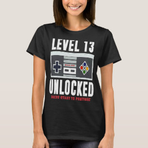 Stufe 13 Unverschlossene 13 Jahre alter Gamer 13. T-Shirt