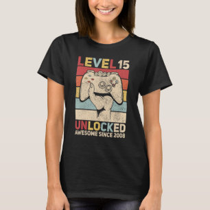 Stufe 15 Unverschlossene 15-jährige KindertagesOut T-Shirt