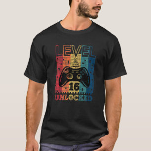 Stufe 16 Entsperrte 16 Jahre alte Videospielerin G T-Shirt