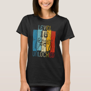 Stufe 16 Unverriegelter Videospieler 16. Geburtsta T-Shirt