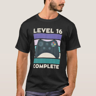 Stufe 16 Vollständiges 16-jähriges Gamer-Gaming 16 T-Shirt