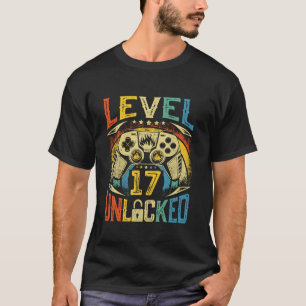 Stufe 17 Entsperrte 17. Video Gamer Teenage Birthd T-Shirt
