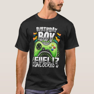 Stufe 17 Unverriegeltes Retro-Videospiel 17. Gebur T-Shirt