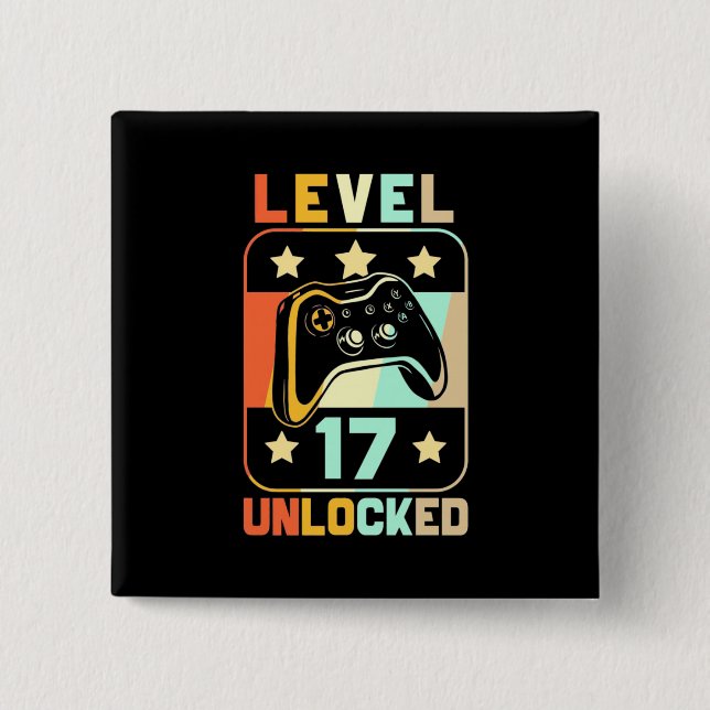 Stufe 17 Unverschlossen Button (Vorderseite)