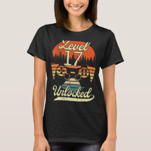 Stufe 17 Unverschlossene Männer Him Bday Video Gam T-Shirt