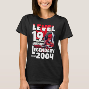 Stufe 19 Jahre unverschlossen seit 2004 19. Gamer T-Shirt