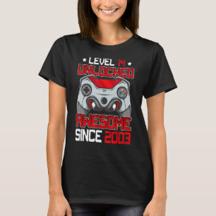 Stufe 19 Phantastisch seit 2003 Videospiel 19 T-Shirt
