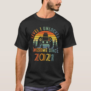 Stufe 1 Phantastisch seit 2021 VideoGamer 1F T-Shirt