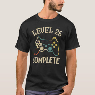 Stufe 26 Vollständiger Video-Gamer zum 26. Jahres T-Shirt