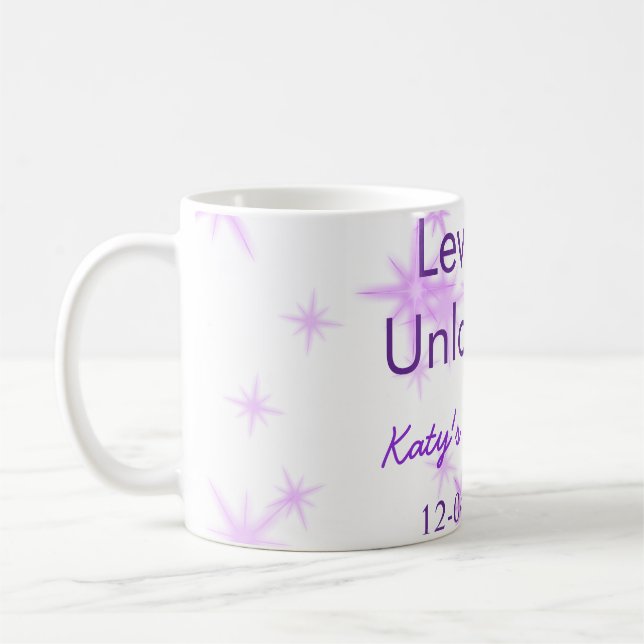 Stufe 2 Entsperrt Hinzufügen des Datums des Geburt Kaffeetasse (Links)