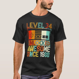 Stufe 34 Phantastisch seit 1988 34. Geburtstag T-Shirt