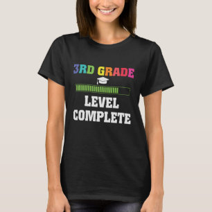 Stufe 3 Abschluss Kinder zurück zum SchulGamer T-Shirt
