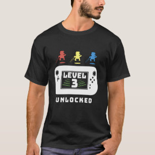 Stufe 3 entriegelt! Niedlicher Dritter Videospiele T-Shirt