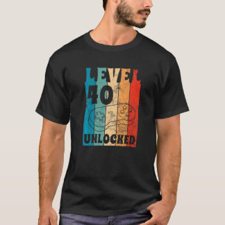 Stufe 40 Entsperrte 40. Geburtstagsfeier T-Shirt