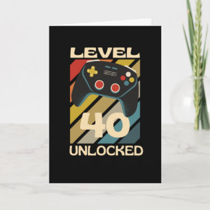 Stufe 40 Freigeschaltet Lustiges Gaming Karte