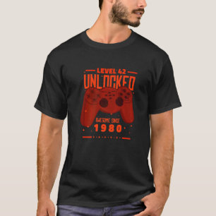 Stufe 42 Phantastisch seit 1980 Gamer 42 Birt T-Shirt