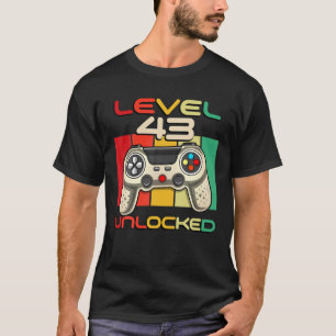 Stufe 43 Unverriegelter Videogamer Geboren 1978 43 T-Shirt