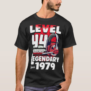Stufe 44 Jahre unverschlossen Seit 1979 44. Gamer T-Shirt