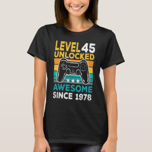 Stufe 45 Phantastisch seit 1978 Videospiel Bi T-Shirt