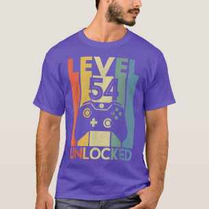 Stufe 54 UnverriegelterFunny Video Gamer 54. Gebur T-Shirt