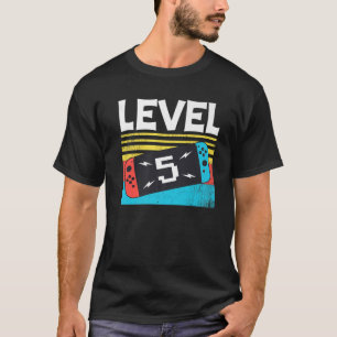 Stufe 5 Geburtstag Junge 5 Jahre alte Videospiele T-Shirt