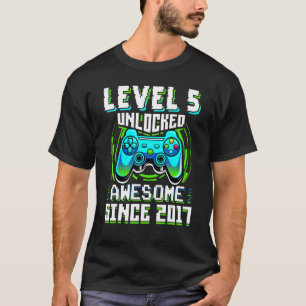 Stufe 5 Phantastisch seit 2017 VideoGamer 5t T-Shirt