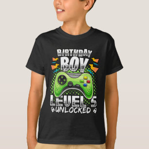 Stufe 5 Unverriegeltes Videospiel 5. Geburtstag Gi T-Shirt