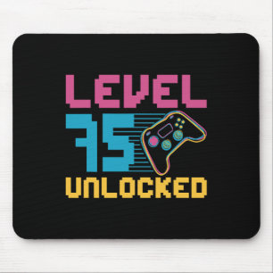 Stufe 75 Entsperrtes Gaming Geburtstag Mousepad