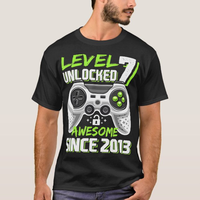 Stufe 7 Phantastisch seit 2013 Videospiel 7. T-Shirt (Vorderseite)