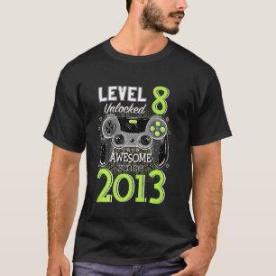 Stufe 8 Phantastisch seit 2013 VideoGamer 8 t T-Shirt