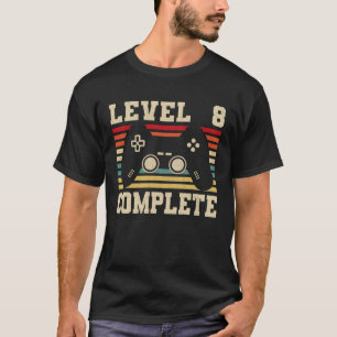 Stufe 8 Vollständiger Video-Gamer zum 8. Jahresta T-Shirt