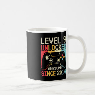 Stufe 9 freigeschaltet Videospiel 9. Geburtstag Ga Kaffeetasse