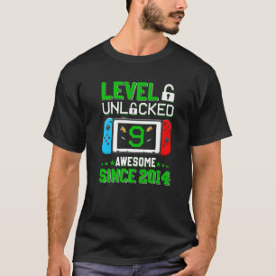 Stufe 9 Unverriegelter Videospieler 9 Jahre alt 9 T-Shirt