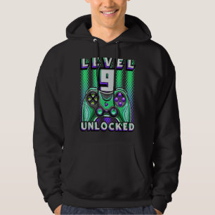 Stufe 9 Unverriegeltes Videospiel 9. Geburtstagssp Hoodie