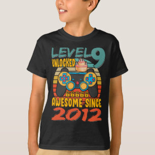 Stufe 9 Unverschlossener Videospieler 9 Jahre alt T-Shirt